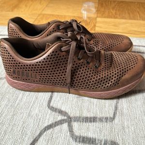 Nobull coffee leather trainers size 12